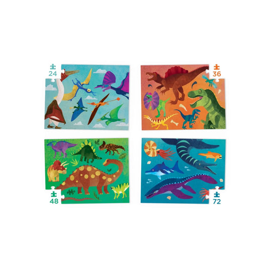 Quatre casse-têtes: Dinosaures | Assortis