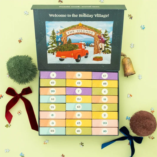 Village Christmas - Villager | Calendrier de l'Avent – 24 mini casse-têtes de 99 pièces