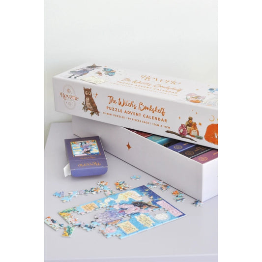 The Witch's Bookshelf | Calendrier de l'Avent Halloween – 13 mini casse-têtes de 99 pièces