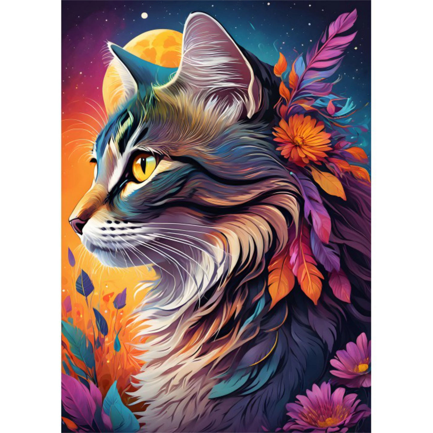 Floral Cat | 500 pièces
