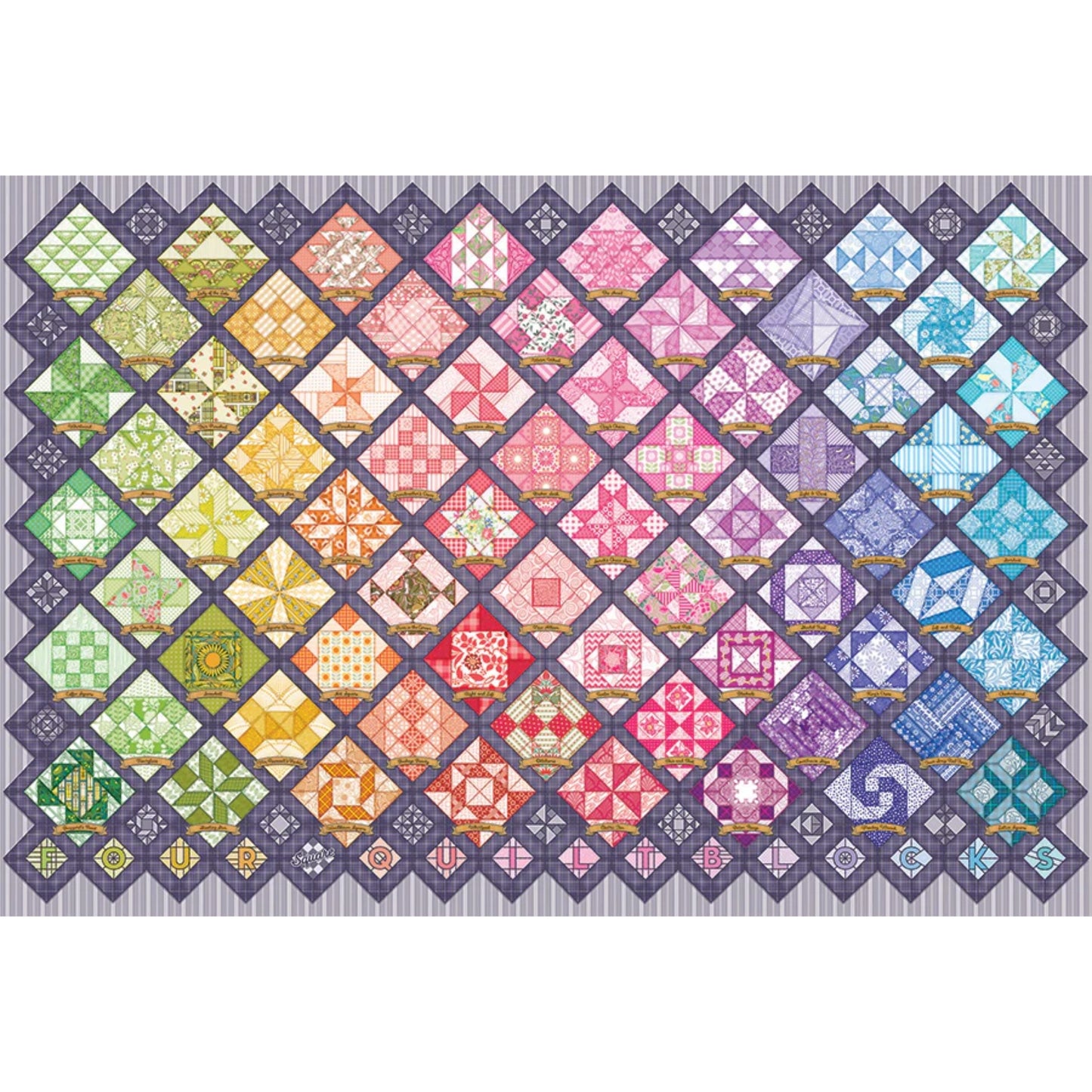 Four Square Quilt Blocks | 2000 pièces