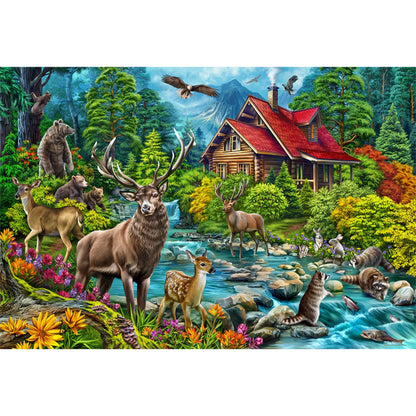 Red-Roofed Cabin | 2000 pièces