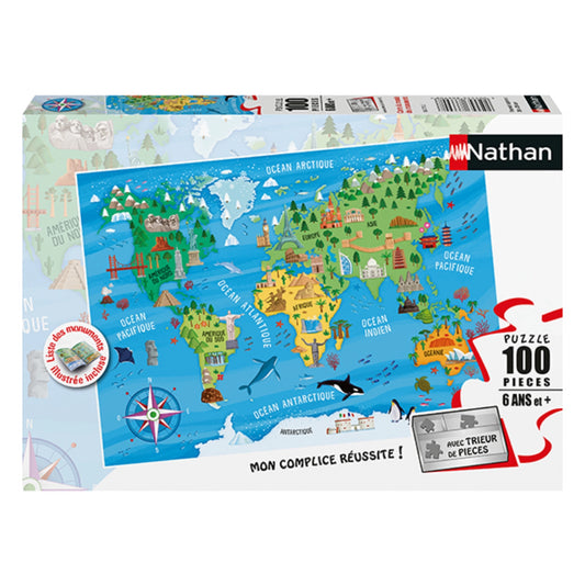World map of monuments | 100 piece