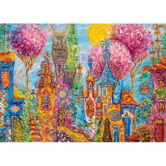 Charming Village - Pink Trees | 1000 pièces