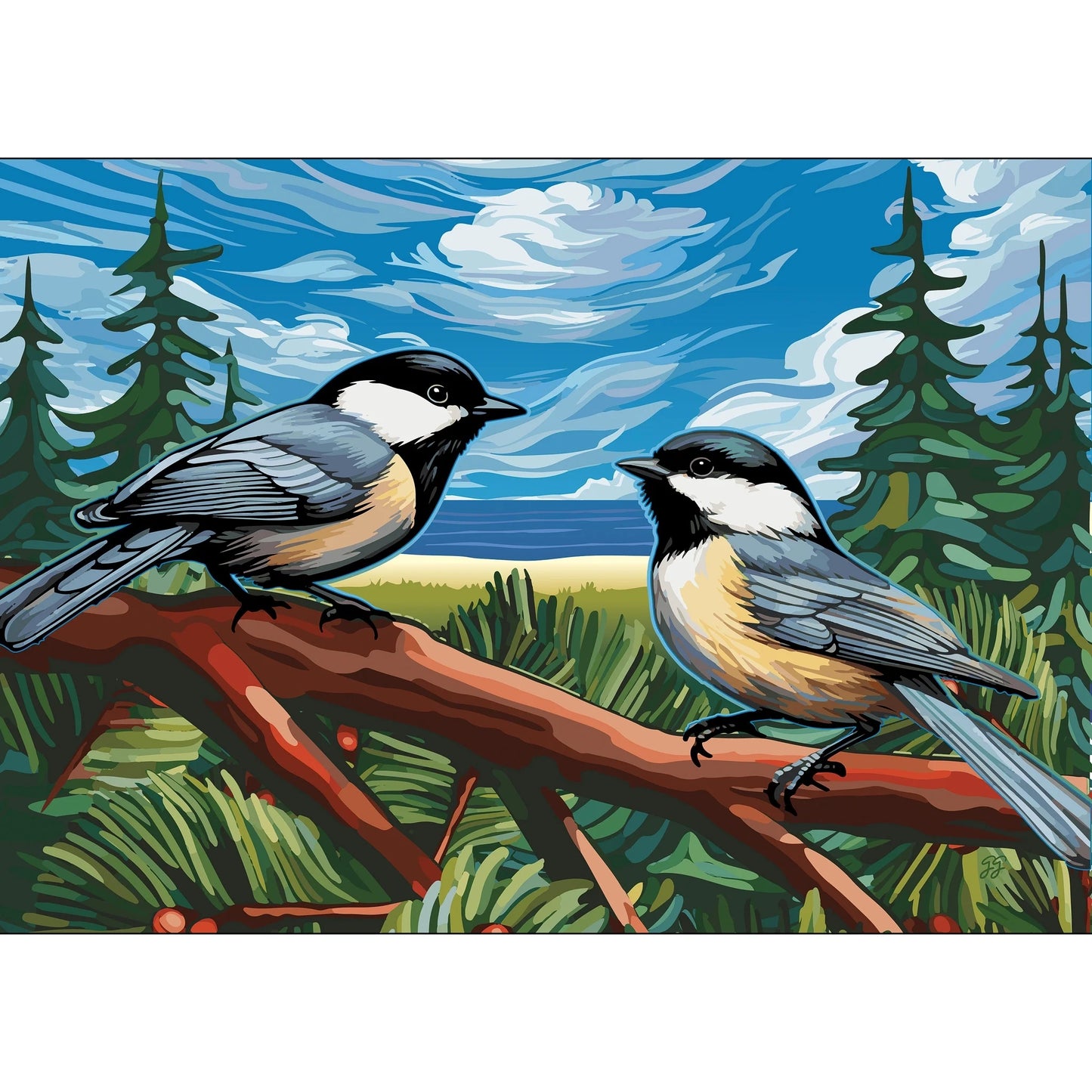 Mésange à tête noire du Nouveau-Brunswick| 1008 pièces