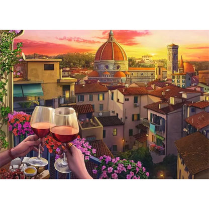 Cozy Wine Terrace | 500 piece Large Format