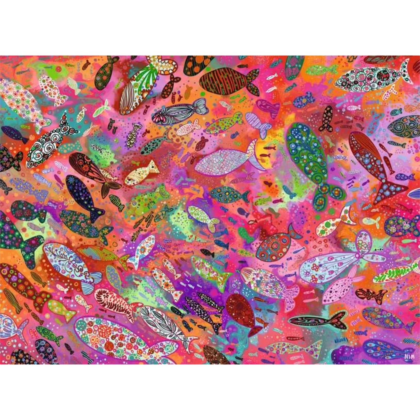 Poissons en fuchsia | 500 pièces