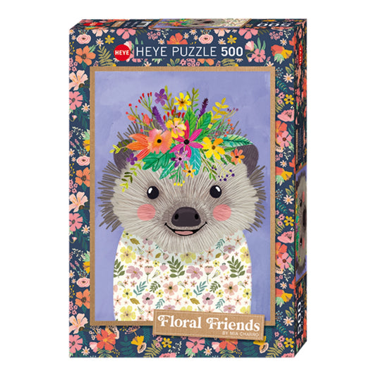 Floral Friends, Funny Hedgehog | 500 piece
