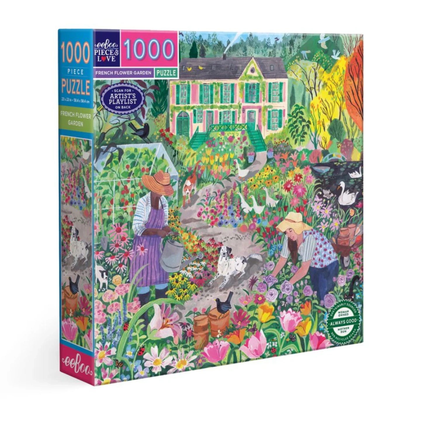 Jardin fleuri a la française | 1000 pièces