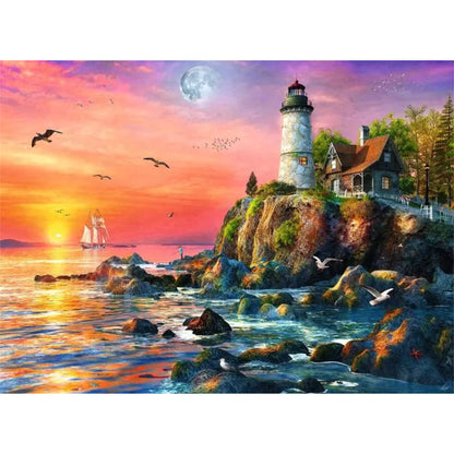 Lighthouse at Sunset | 500 piece