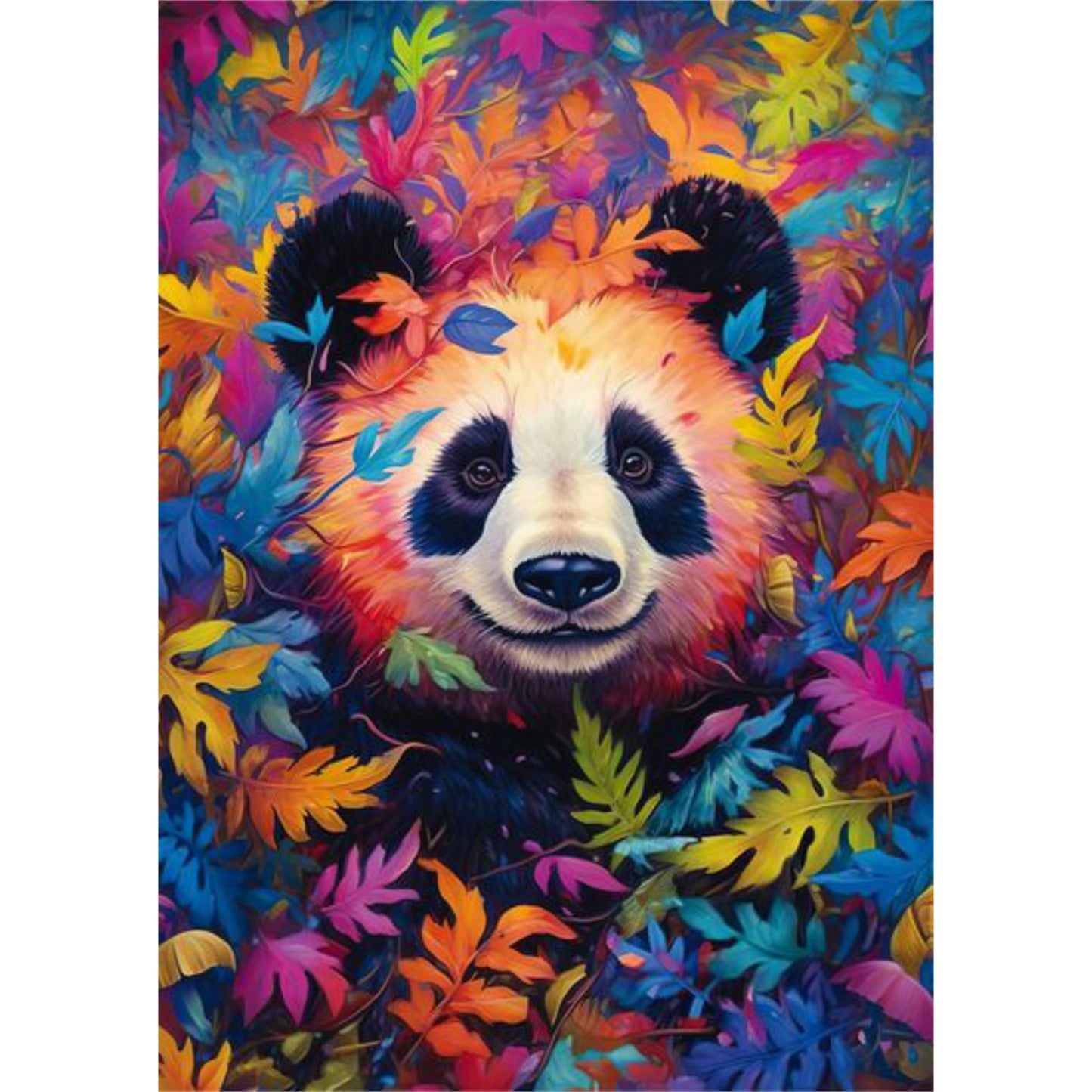 Le panda dans la forêt arc-en-ciel | 1000 pièces
