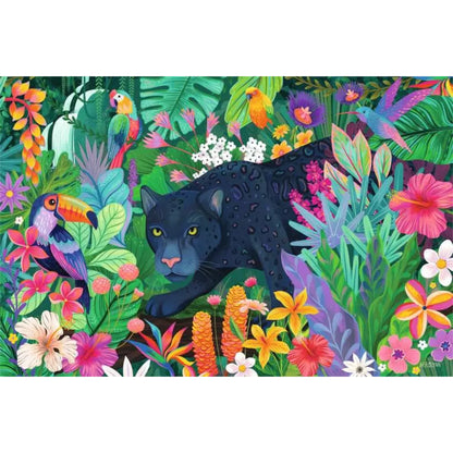 Panther in Flowery Jungle | 3000 pièces