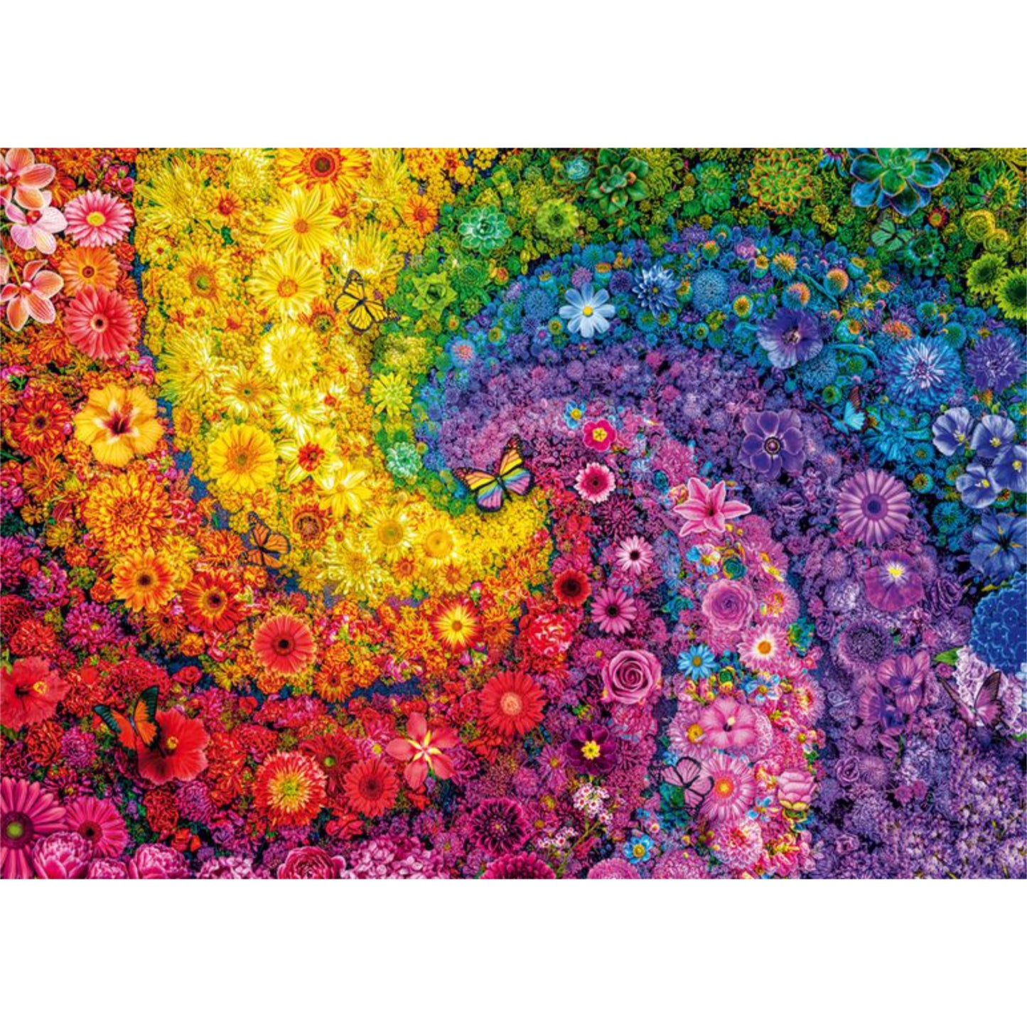 Tourbillon de fleurs multicolores | 2000 pièces