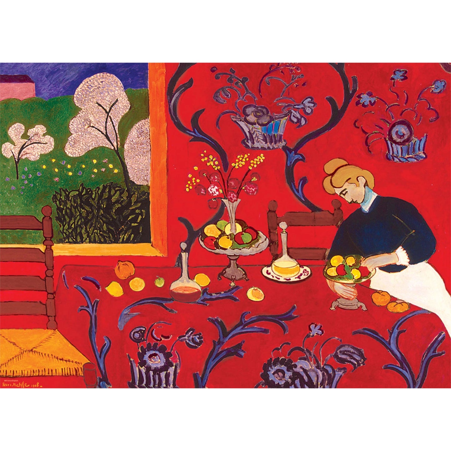 La Desserte - Harmonie en rouge | 1000 pièces