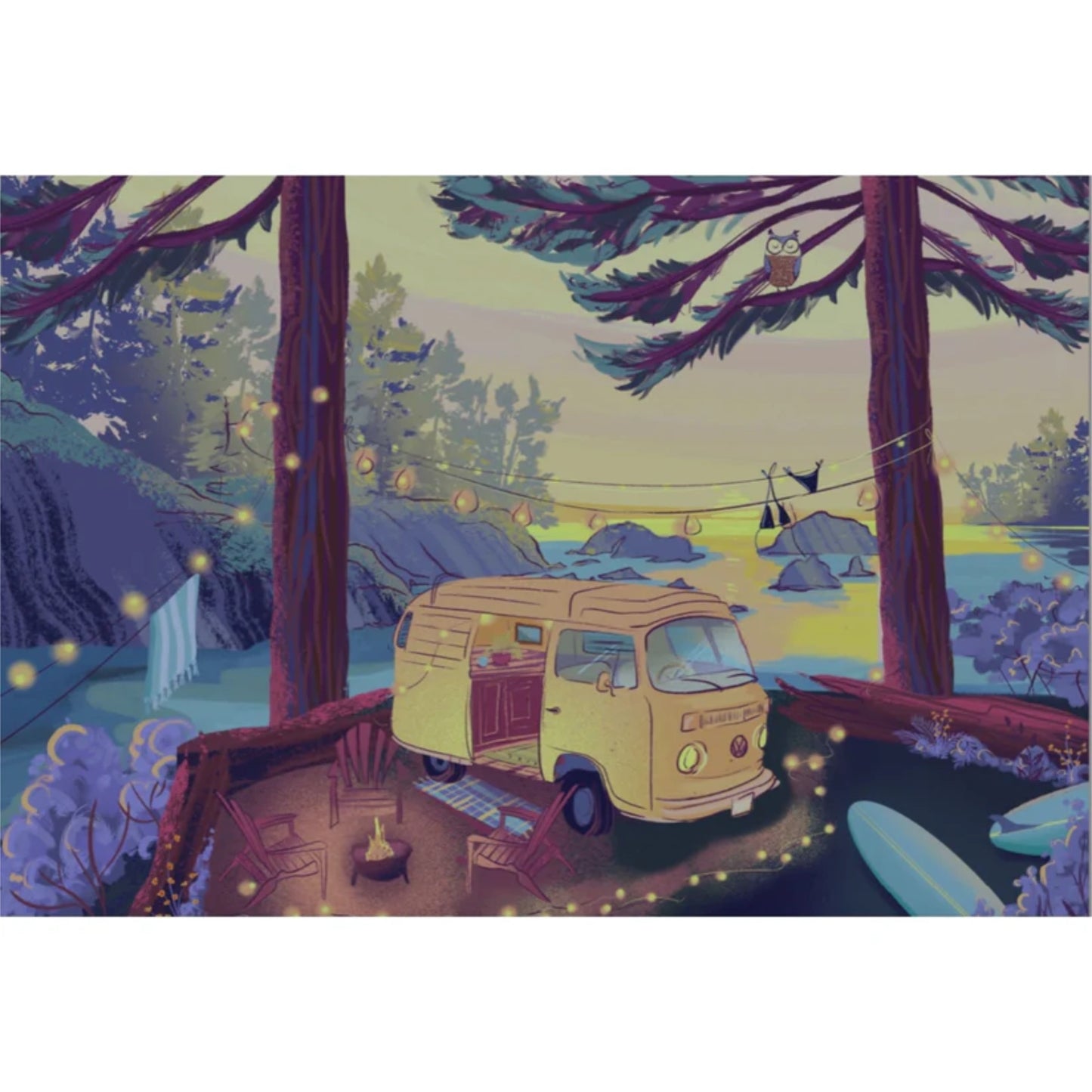 Crépuscule de camping | 1000 pièces