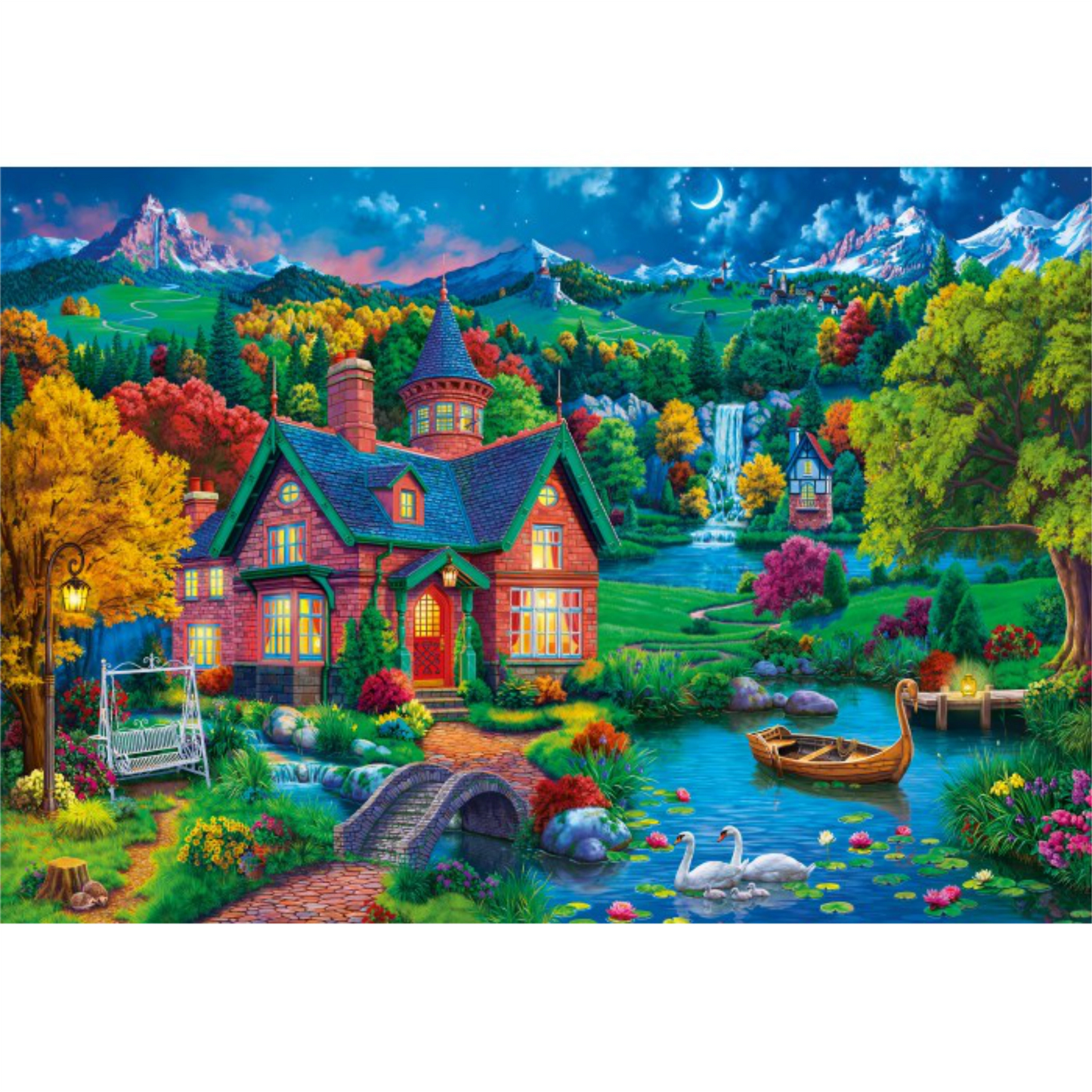 Colourful House Near the Lake | 1000 pièces