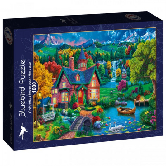 Colorful House by the Lake | 1000 Piece