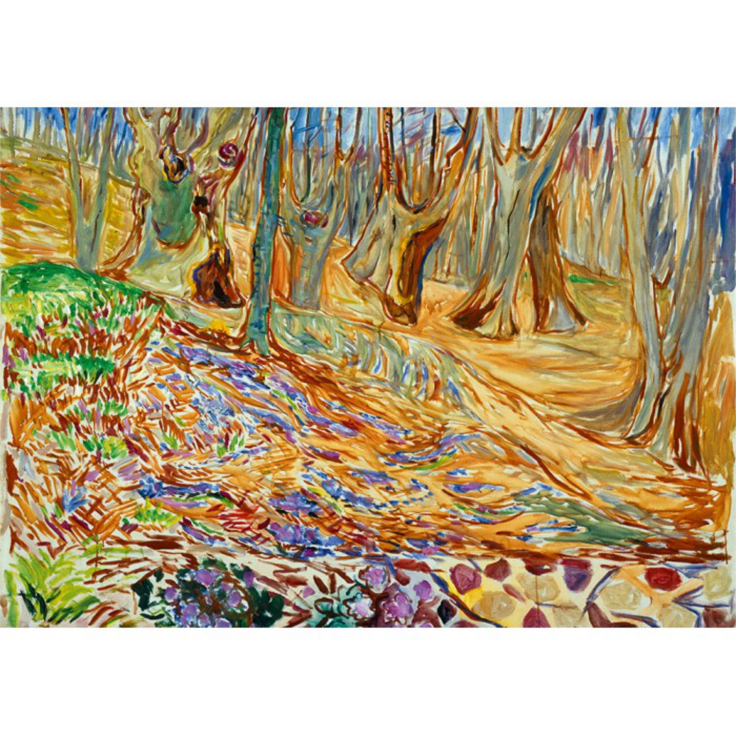 Edvard Munch - Elm Forest in Spring, 1923 | 1000 pièces